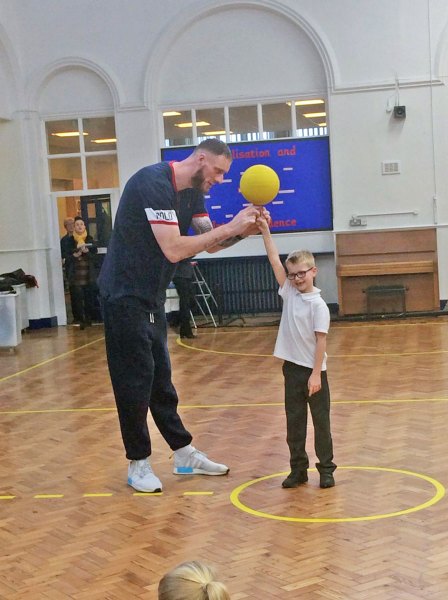 Britain’s Tallest Man - Paul Sturgess visits Park Primary School
