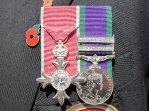 MBE - male version plus medal & poppy