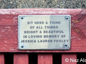 Bench plaque - Jessica Foxley